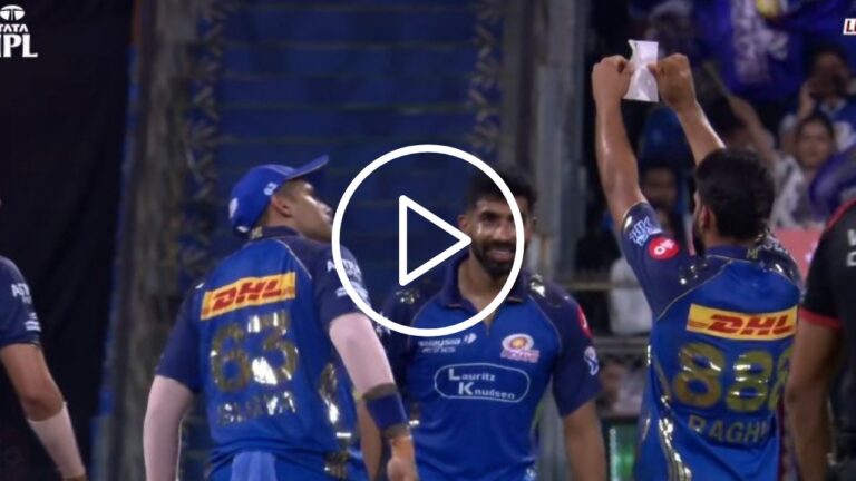 MI Spinner Raghu Sharma Recreates Iconic ‘Parchi’ Celebration After Maiden IPL Wicket