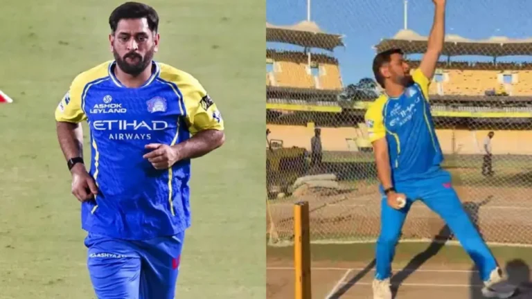 MS Dhoni Surprises Fans by Bowling Spin in CSK Training Session